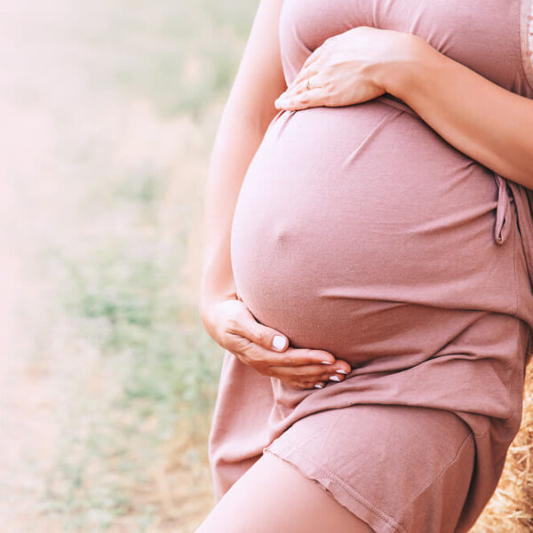 Pregnant woman from fertility treatment